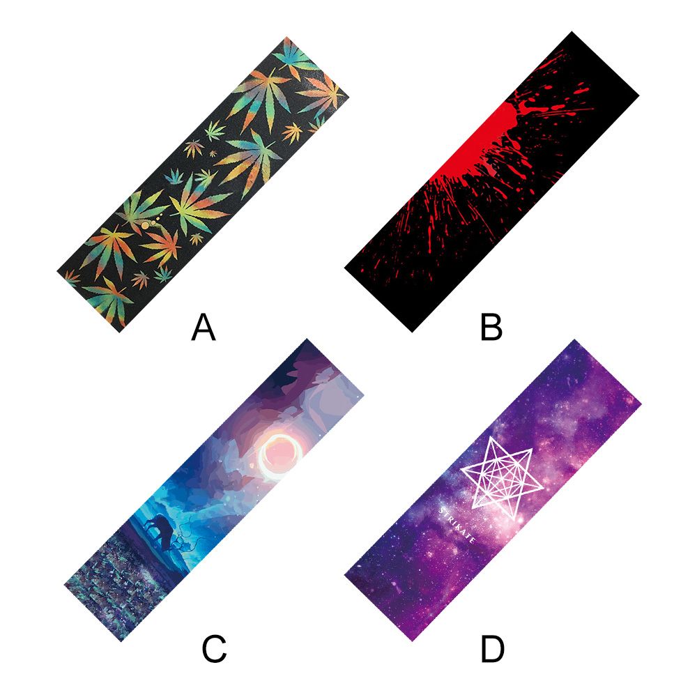 Double Rocker Non-slip Self-adhesive Skateboard Sandpaper Skate Board Deck Sticker Electric Scooter Grip Tape