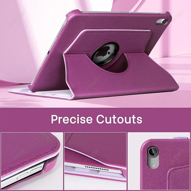 Pour iPad 10e génération étui 7 8 9e 10.2 iPad Pro11 M4 Air11 2024 Air 5 4 3 Mini 6 4 5 iPad 2 3 5e 6e 9.7 360 étui rotatif