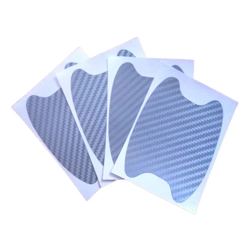 4 pz/set modanature per lo Styling dell'auto adesivo per portiera dell'auto copertura resistente ai graffi in fibra di carbonio parti della pellicola di protezione della maniglia automatica