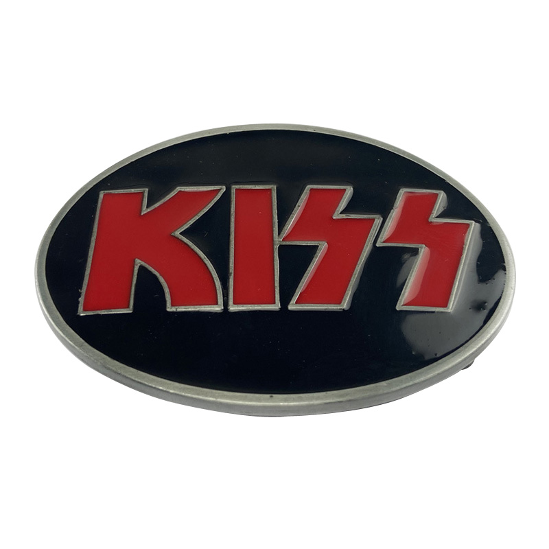 ウエスタンカウボーイズ KISS ベルトバックル男性用亜鉛合金金属男性ウエストストラップヘッド
