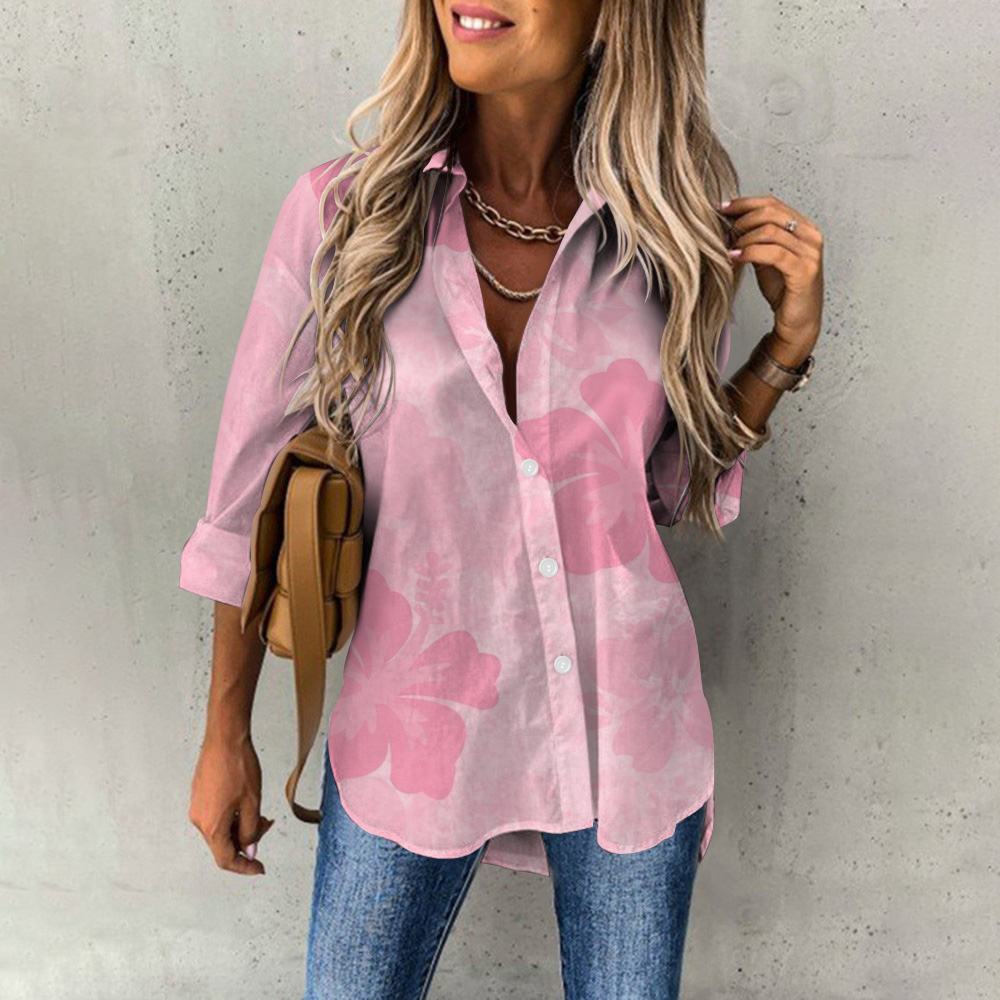 Nueva moda de primavera para mujer, camisa informal con botones de calle, blusa holgada de manga larga elegante y cómoda, ropa de oficina para mujer