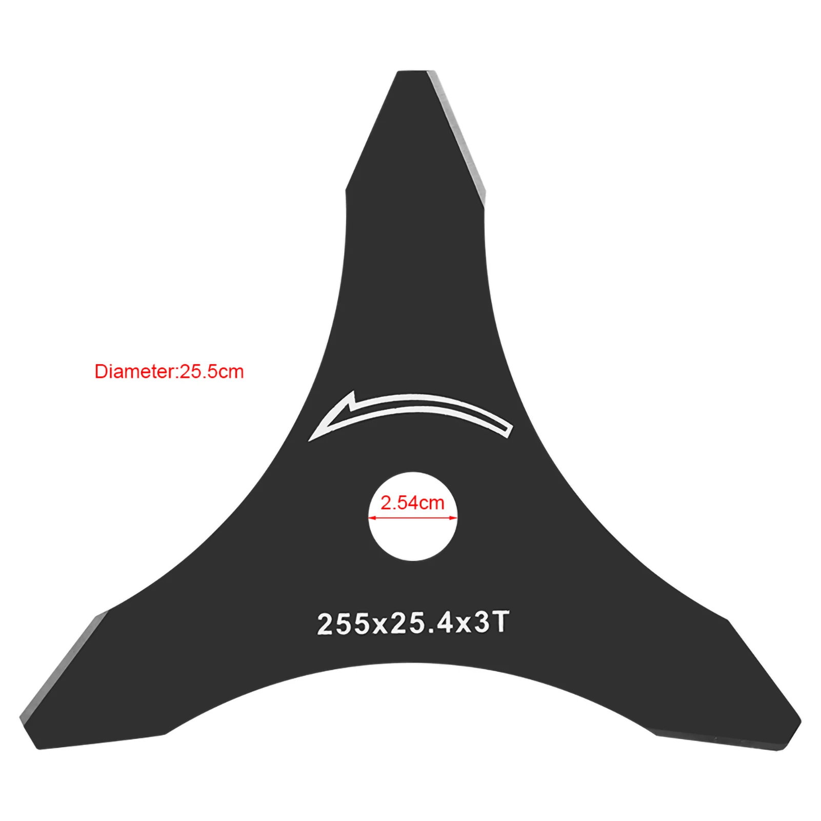 Lama per decespugliatore da 10" x 3T, sostituzione a 3 denti per quasi tutti i trimmer ad albero dritto che può ospitare la dimensione