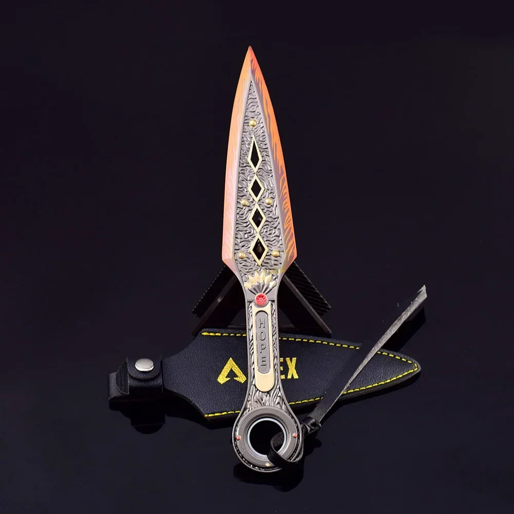 22 ซม.Apex Legends Heirloom อาวุธ Wraith Kunai เกมโลหะ Katana Ninja ดาบหมุนได้ระยะประชิดอาวุธรุ่นของขวัญของเล่นสําหรับชาย