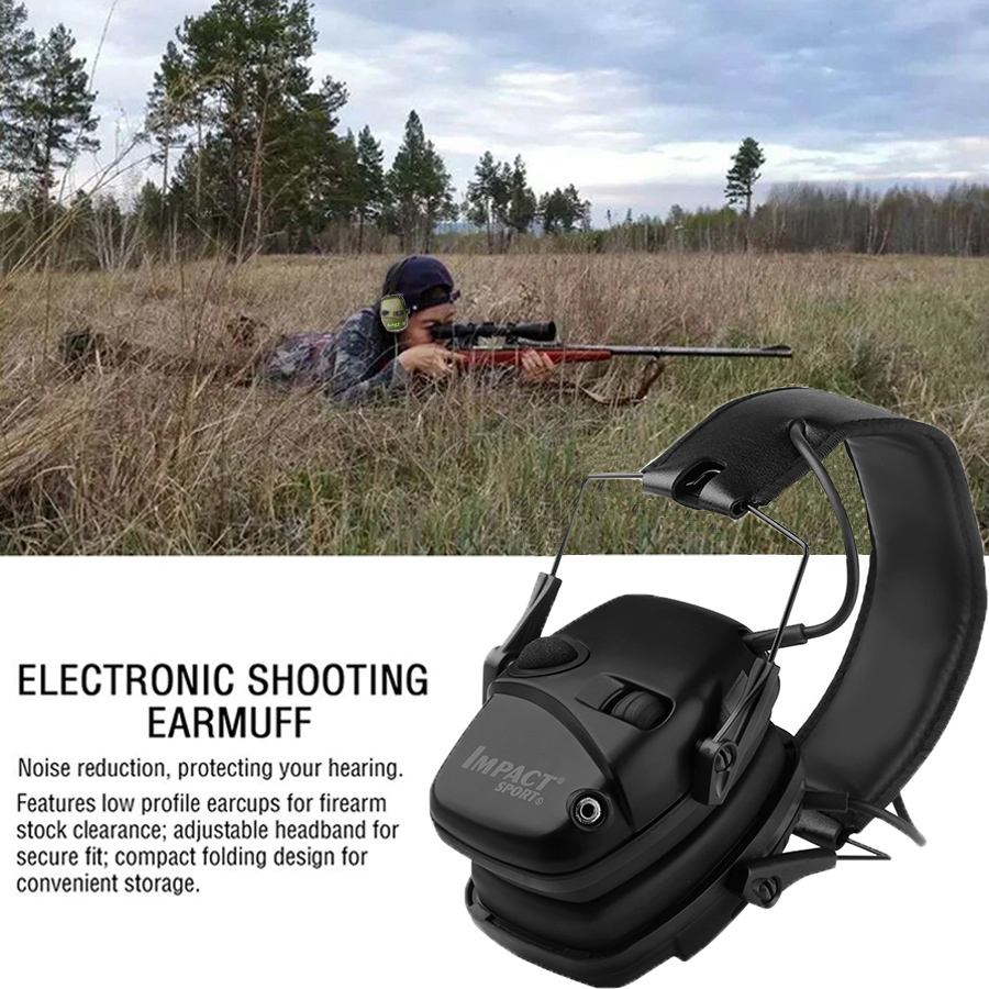 Original Tactical Electronic Shooting Earmuffs, Outdoor Sports Headset, Impacto Amplificação do Som, Ouvindo Caça