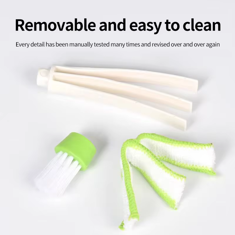 Brosse de ventilation pour climatiseur de voiture, double tête, dépoussiérage, stores de tableau de bord, brosse de nettoyage pour clavier, brosse multi-usage, brosse d'ange
