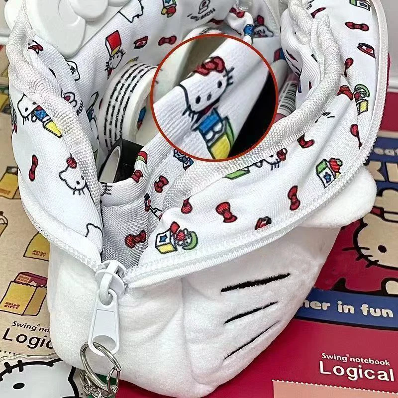 Leuke Hello Kitty pluche etui student grote capaciteit briefpapier tas Kawaii schattige meisjes make-up opbergtas feestgeschenken