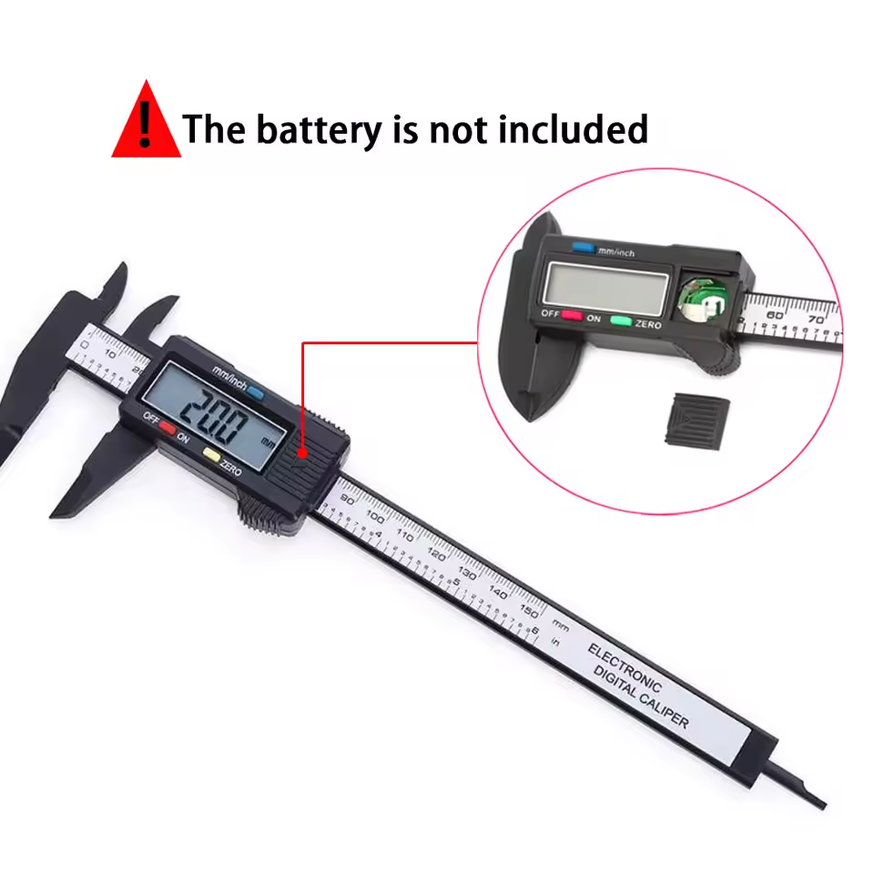Multiuso 6 Polegada 150mm Digital Vernier Caliper Micrômetro de Aço Inoxidável Ferramenta de Medição Régua de Profundidade Novo