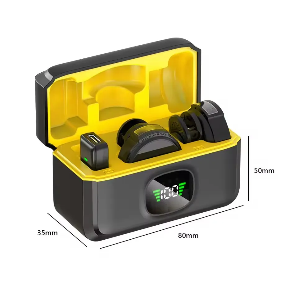 Xinmic microfone de lapela sem fio, cancelamento de ruído, jogo ao vivo, iphone, ipad, android, tipo-c, telefone, gravação ao ar livre, entrevista, pc