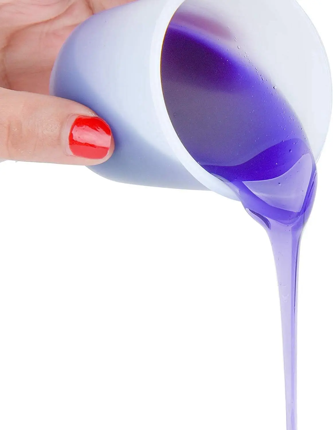 6Pcs 100ml Silicone Measuring Cups DIY Resin Glue Tools Cup for Making Handmade Craft Nonstick Silicone Mixing Cup