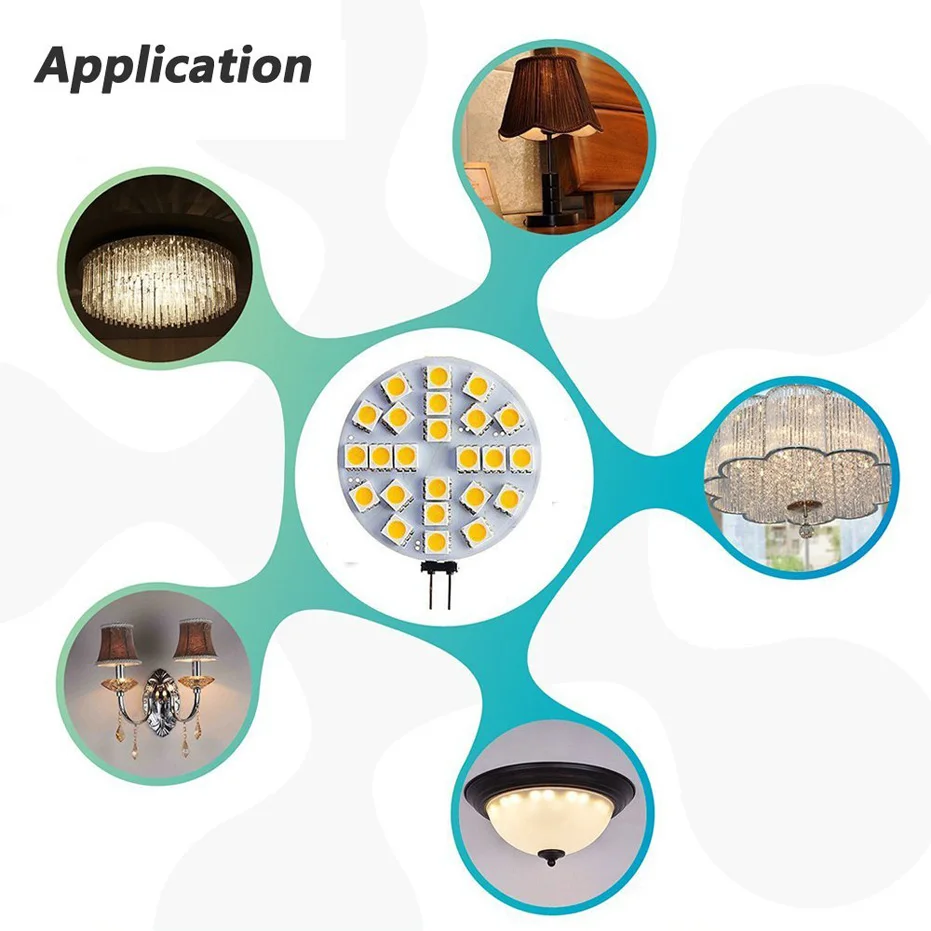 Der niedrigste Preis G4 LED-Glühbirne mit runder Dunstabzugshaube, 12 V, SMD5050, 6/9/12/24 LEDs, LED-Bootslicht, weiß/warmweiß