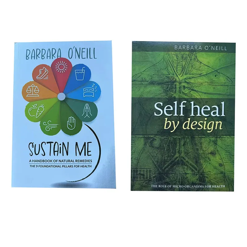 2 libros Autorizar por diseño / Sustain Me de Barbara O'neill Libro guía en libro de bolsillo en inglés