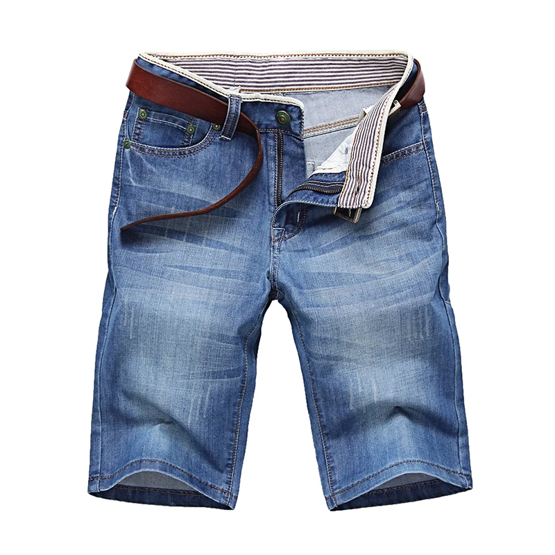 Sommer Dünne Denim Shorts Für Männer Gute Qualität Shorts Jeans Männer Baumwolle Solide Gerade Jeans Shorts Männlichen Beiläufig Blau Jeans größe 40