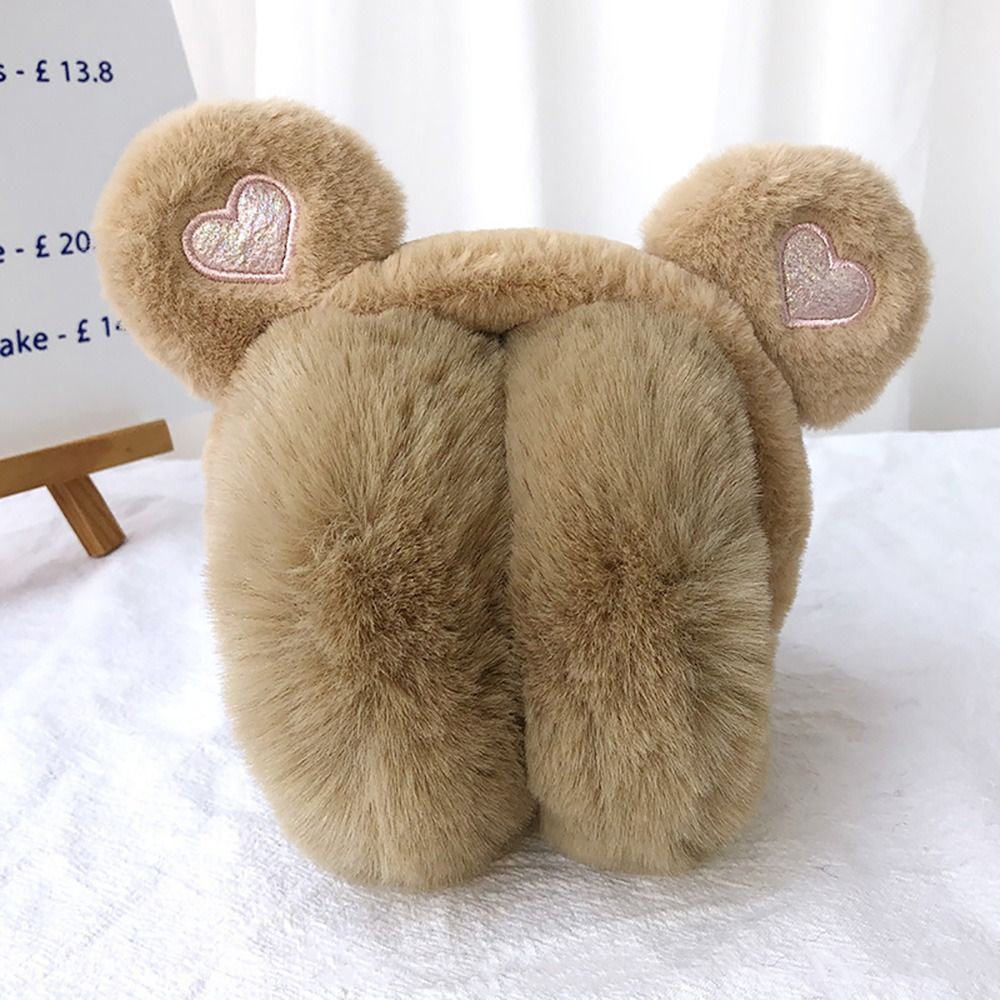 Orejeras cálidas de felpa para niñas, orejeras suaves y gruesas, protección para los oídos, Invierno