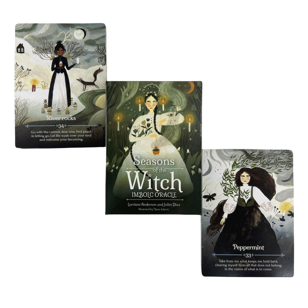 Seasons Of The Witch Imbolc การ์ด Oracle 44 ภาษาอังกฤษ Visions Divination Edition Deck Borad เกมไพ่ทาโรต์สําหรับปาร์ตี้เล่น