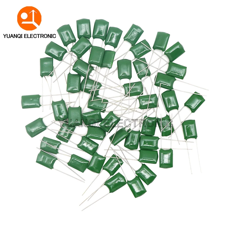 50 Uds 100V condensador de película de poliéster 330PF 470PF 560PF 102 222 472 103 223 333 473 104 1NF 2.2NF 10NF 22NF 47NF 100NF 0,1 UF