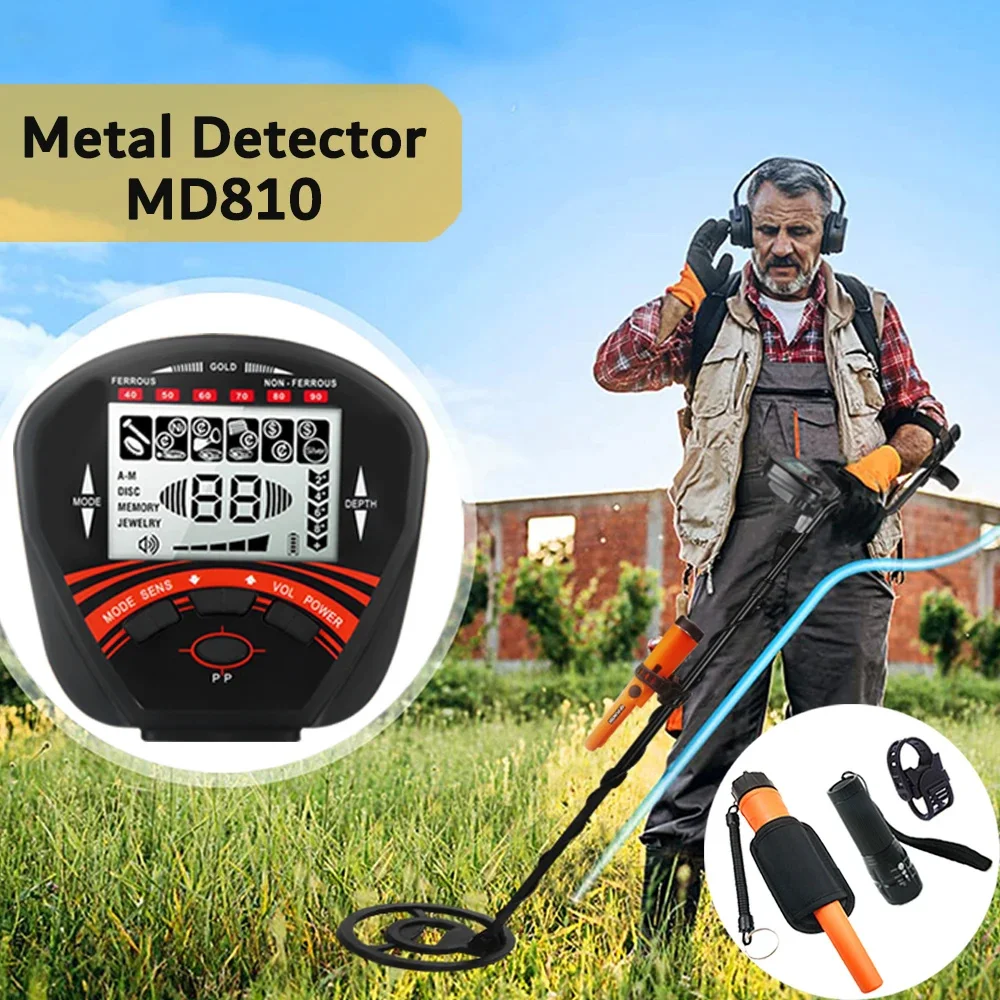 MDbarding-Détecteur de Métaux EDF, Excavateur d'Or, Chasseur de Sagesse, Poignées Professionnelles, Équipement, Bobine de Recherche Étanche IP68, 10 Pouces