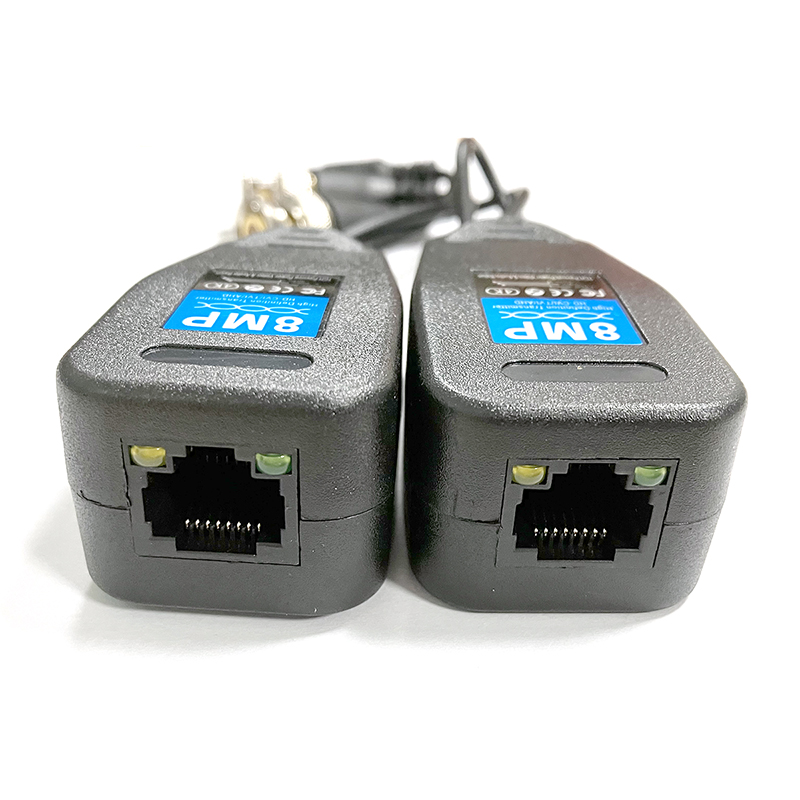 5 pares 8MP 4K alimentación de vídeo pasiva a conector RJ45 convertidor transceptor Video Balun para cámara HD 5MP 8MP AHD/CVI/TVI