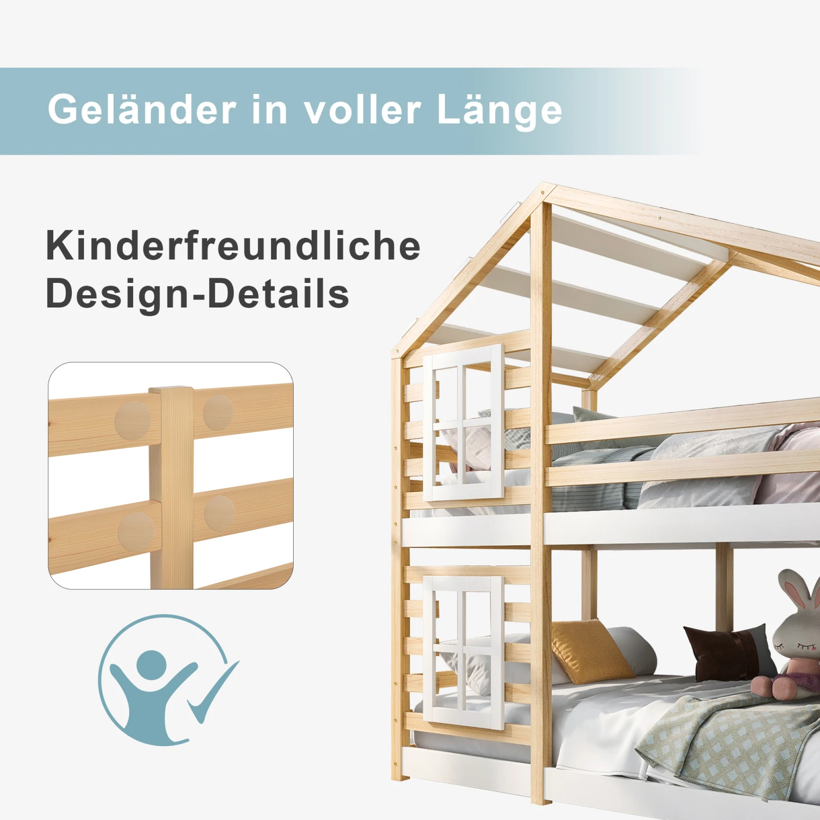 Estrutura de cama Tree House com gaveta, beliche para 2 crianças, estrutura de cama infantil com escorregador e quadro negro, 90x200cm