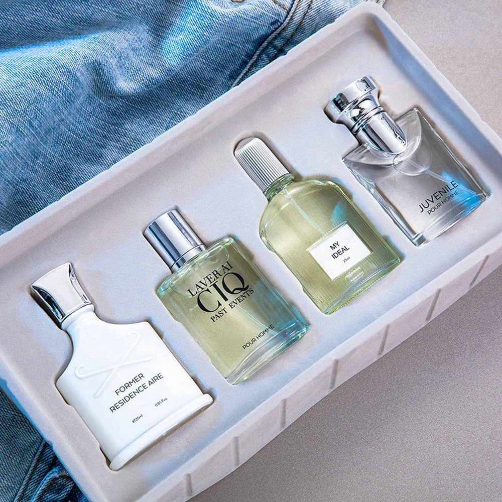 ผู้ชายน้ําหอมของขวัญกล่อง 100ml ชุดสี่ชิ้นกลิ่นหอมยาวนาน Body สเปรย์พืชกลิ่นดอกไม้ฟีโรโมนโคโลญจ์น้ําหอม ...