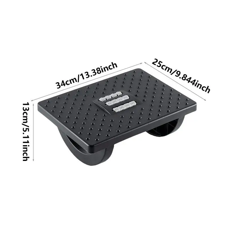 Under Desk Footrest Ergonomic Foot Massager Footrest With Non-slip Foot Pad And Massage Rollers For Under Desk At Work Study