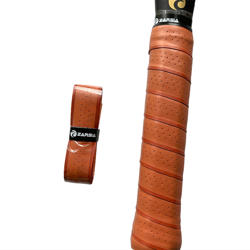 Nova zasia perfurada couro do plutônio sweatband tênis badminton raquete overgrip resistente ao desgaste antiderrapante 2/4 pçs