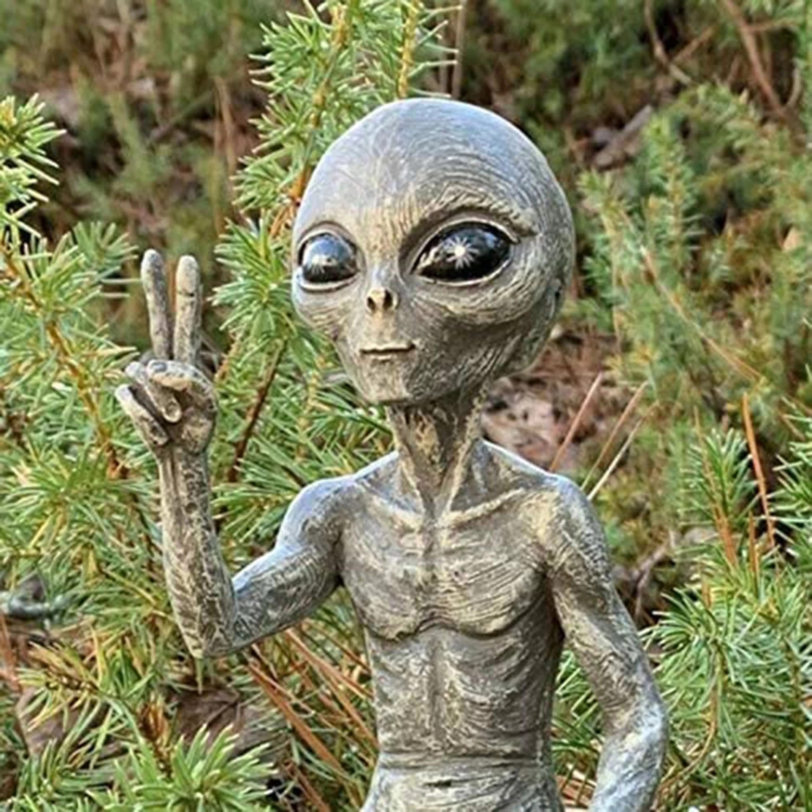 New Outer Space Alien Accessories Statue Martians Garden Figurine Set For Courtyard Ornaments Home Indoor Outdoor Decoration