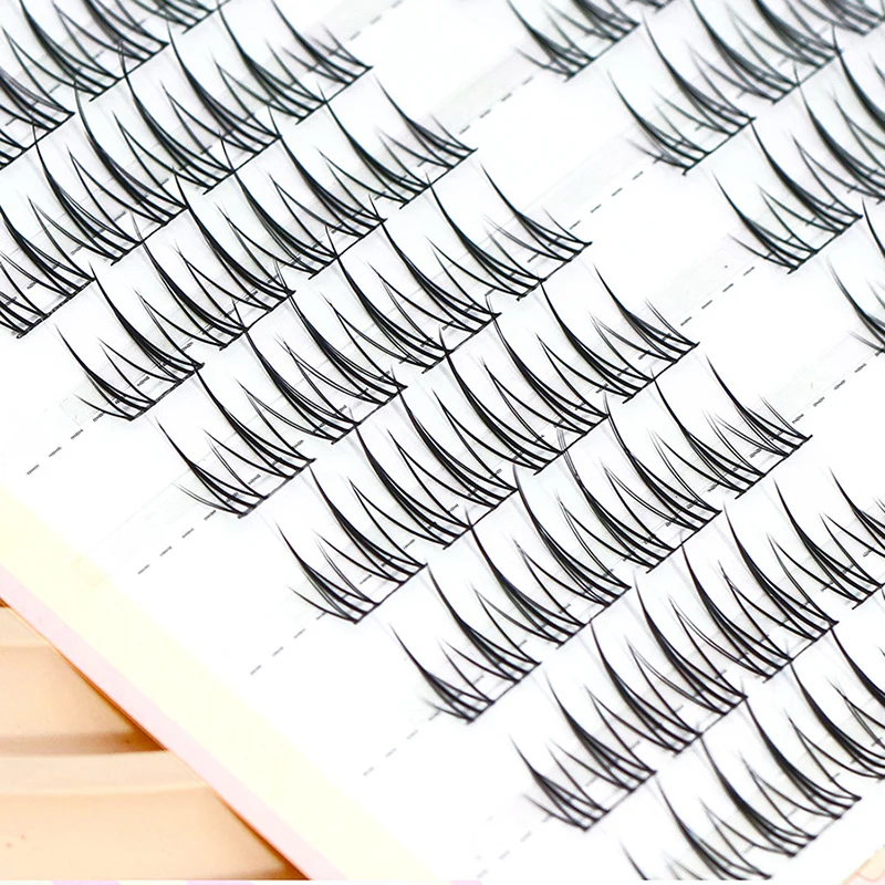Sunflower Lashes 10/12 แถวขนาดใหญ่ความจุขนตาปลอม Little Devil Lashes Natural Cluster Lashes แต่งหน้า