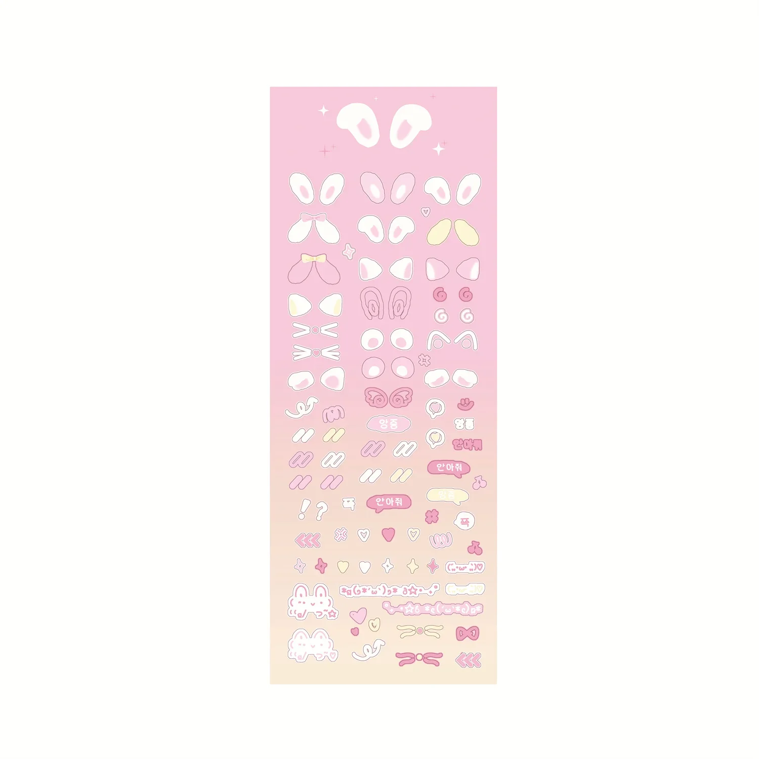 ステッカー,漫画のウサギの耳の粉末,かわいいステッカー,韓国のステッカー,Kawaii kpop idol olの写真,日曜大工のアルバム,1個