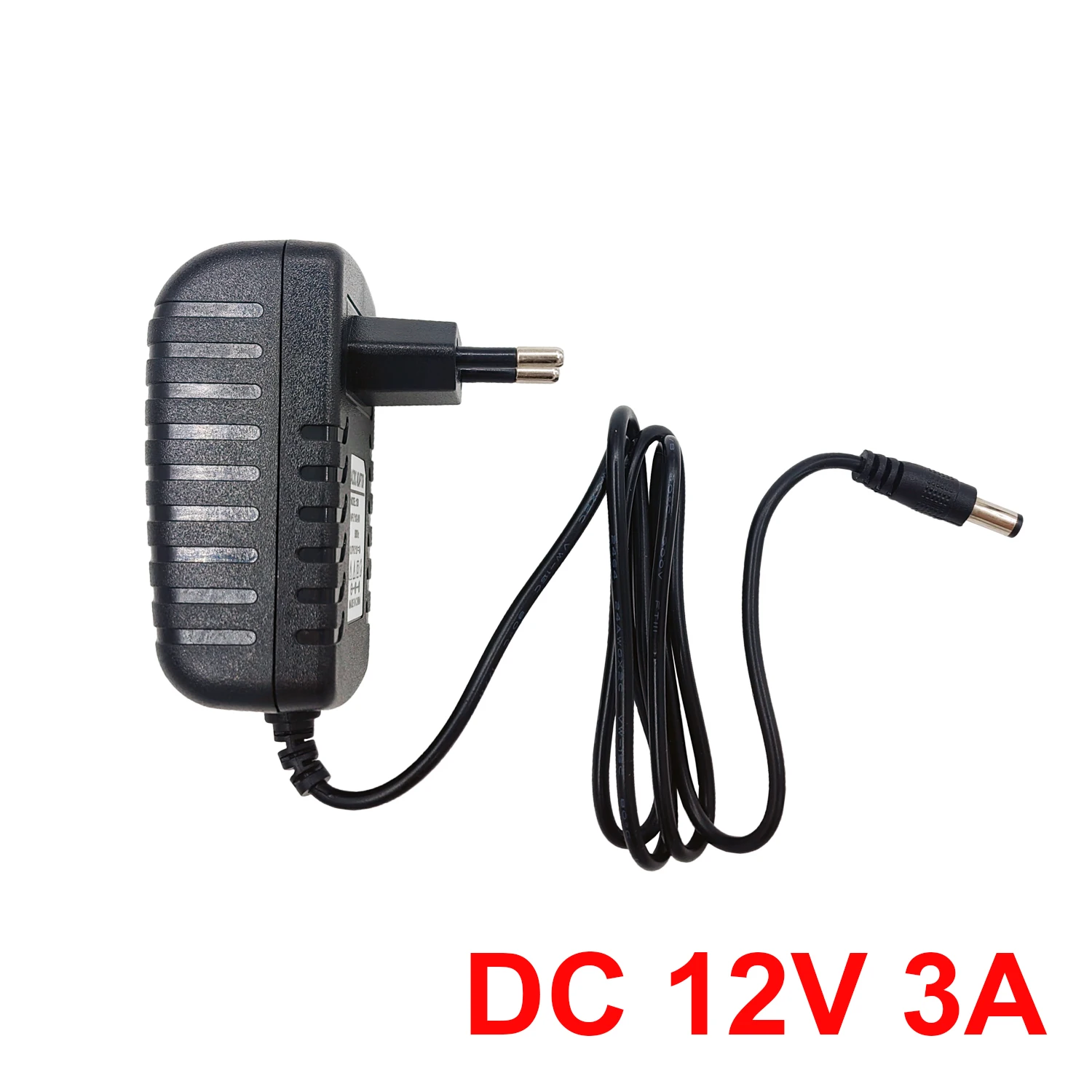 อะแดปเตอร์แปลงไฟ DC 12V 3A อินพุต AC 100-240V ใช้ได้กับกล้องวงจรปิด DVR NVR LED
