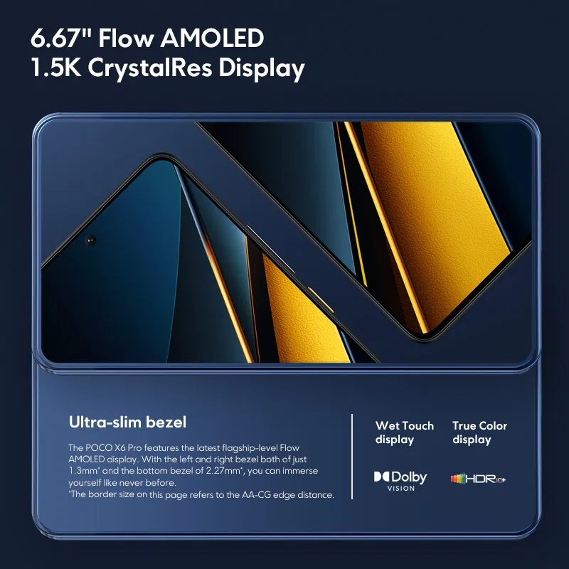 POCO X6 Pro 5G Versión Global Smartphone Dimensity 8300-Ultra 6.67"Flujo AMOLED DotDisplay 64MP NFC