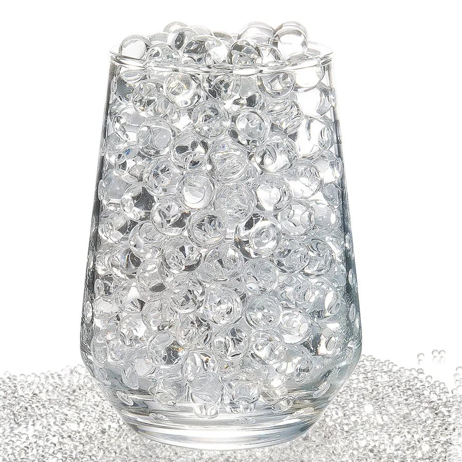 2.000 pezzi di perline che crescono nell'acqua, palline magiche in gel, perle trasparenti per vaso di fiori, decorazione per la casa, fango di cristallo trasparente