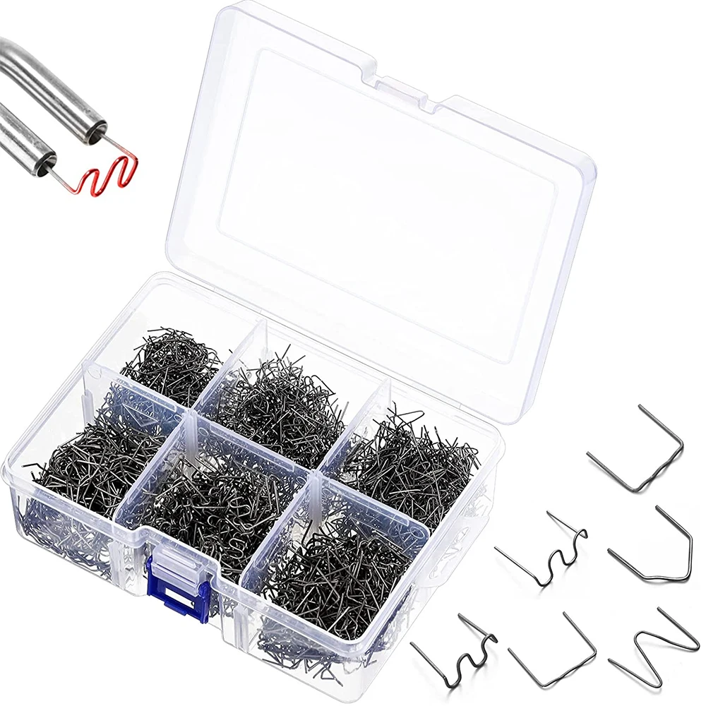 400/600/800/1100pcs graffette a onda tagliata in acciaio inossidabile cucitrice a caldo riparazione plastica Standard Pre-tagliata graffette a caldo saldatura elettrica