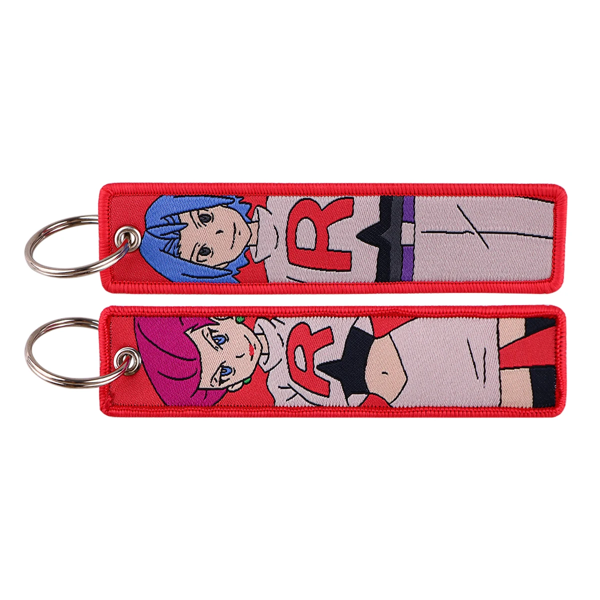 Lindo Anime etiqueta para llave bordado llavero para motocicletas coches bolsa mochila Chaveiro bordado llaveros regalos de moda