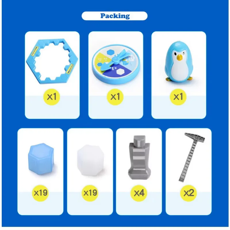 Mini Interactive Indoor Board Game Trap Ice Break Save Penguin Family Entertainment Toy Kids Parent-Child Gift Fun Table Game