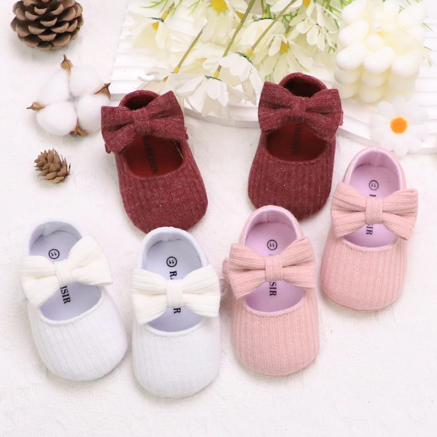 Adorable Bowknot Mary Jane Shoes For Baby Girls - Lightweight, Non-Slip & Soft Flat Sole For Indoor/Outdoor Walking All Year Rou