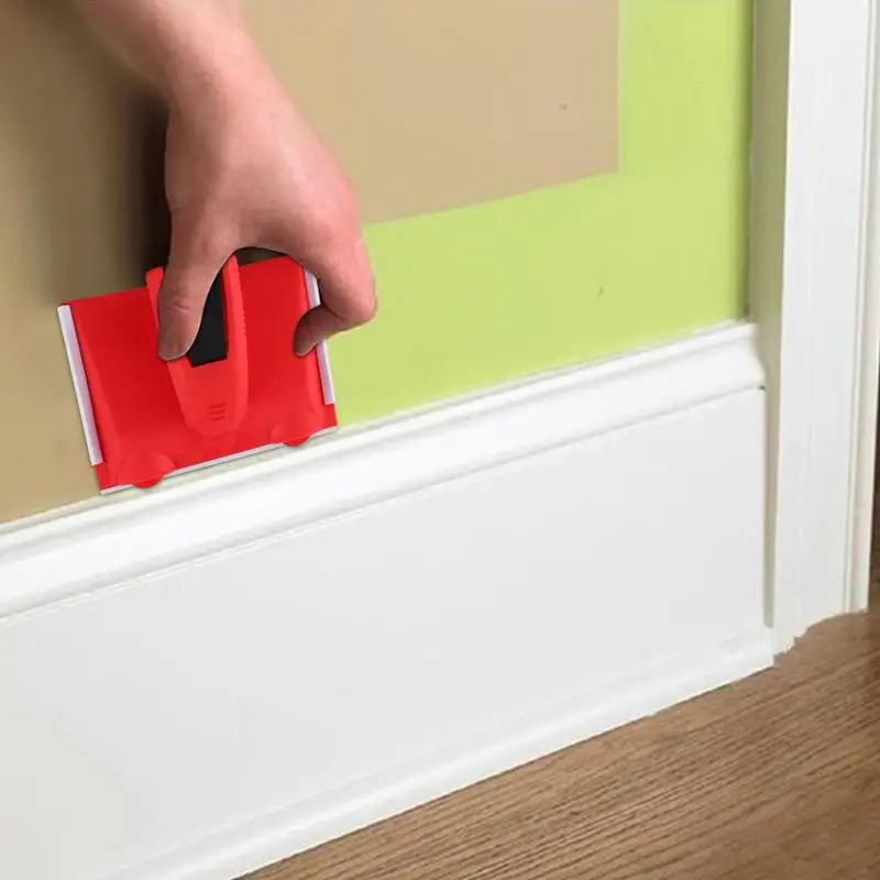 4pcs Paint Edger เครื่องมือมุมขนาดเล็กจิตรกรรมเครื่องมือขอบจิตรกร Touch-up Pad ปฏิบัติสีตัดขอบเครื่องมือ