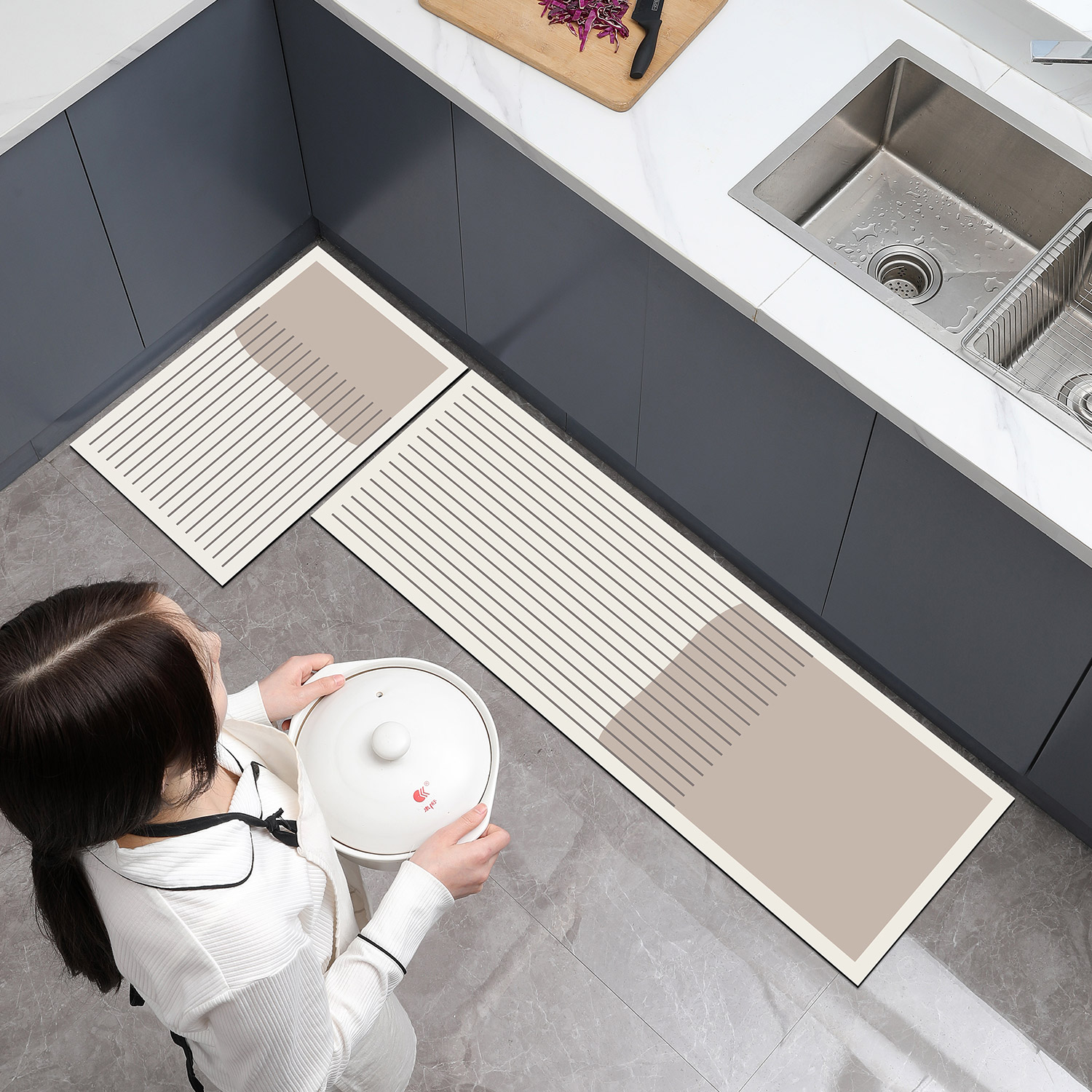 Super absorbent kitchen mat, anti slip kitchen carpet, oval/elongated washable comfortable carpet, kitchen bathroom absorbent do