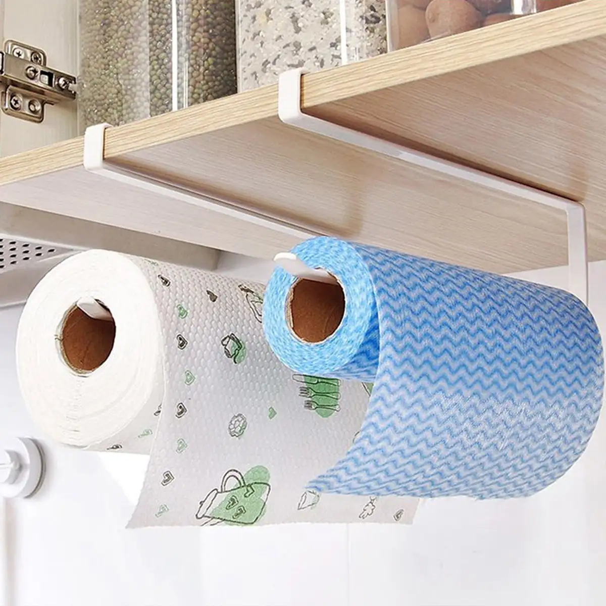 ผู้ถือม้วนกระดาษผ้าเช็ดตัวชั้นวางแขวนห้องน้ําห้องน้ํา Rack Home KITCHEN Tissue อุปกรณ์เสริมขาตั้งแขวนห้องครัว