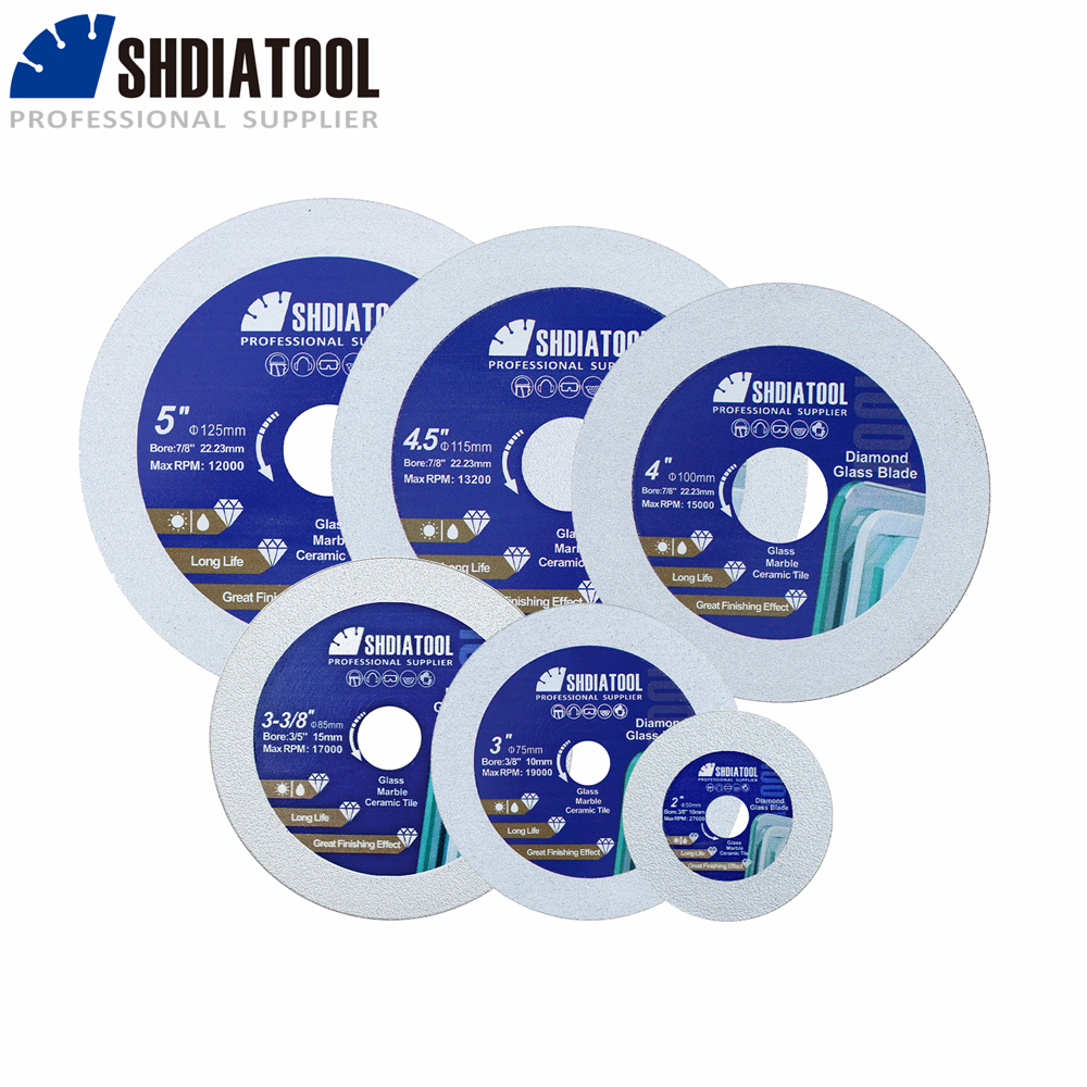 SHDIATOOL 1pc Diamant Sägeblatt Trennscheibe 50/75/85/100/115/125mm Für Glas Jade Kristall Marmor Schleifen Platte Fliesen Cutter