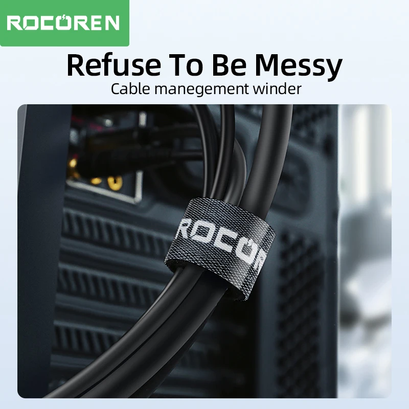 Rocoren ケーブルオーガナイザーワイヤーワインダー USB ケーブル管理充電器プロテクター電話マウスイヤホンケーブルホルダーコード保護