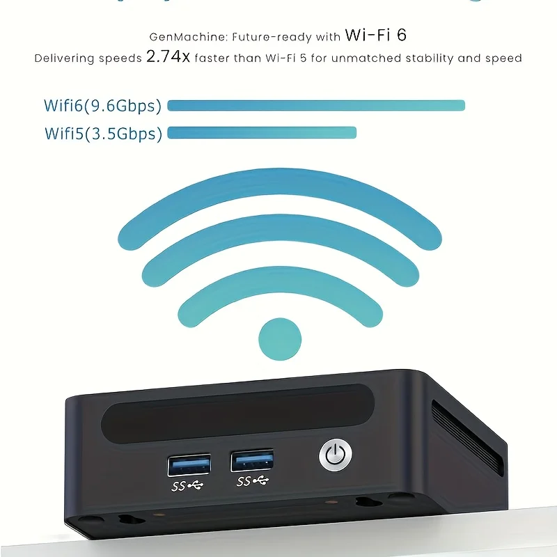 GenMachine AMD Ryzen 7 7840U Mini PC 5,1 GHz 28W 8 núcleos 16 hilos Windows 11 DDR5 24G 6400Mhz 2,5G LAN USB4 WIFI6 Mini Pc Gaming
