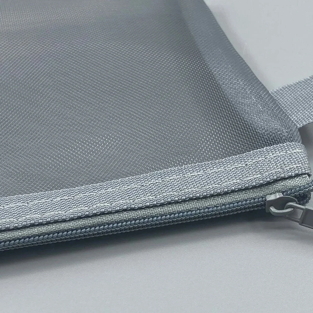 Astuccio in rete trasparente borsa portaoggetti di grande capacità borsa portamatite in Nylon con cerniera forniture scolastiche per ufficio forniture per ufficio