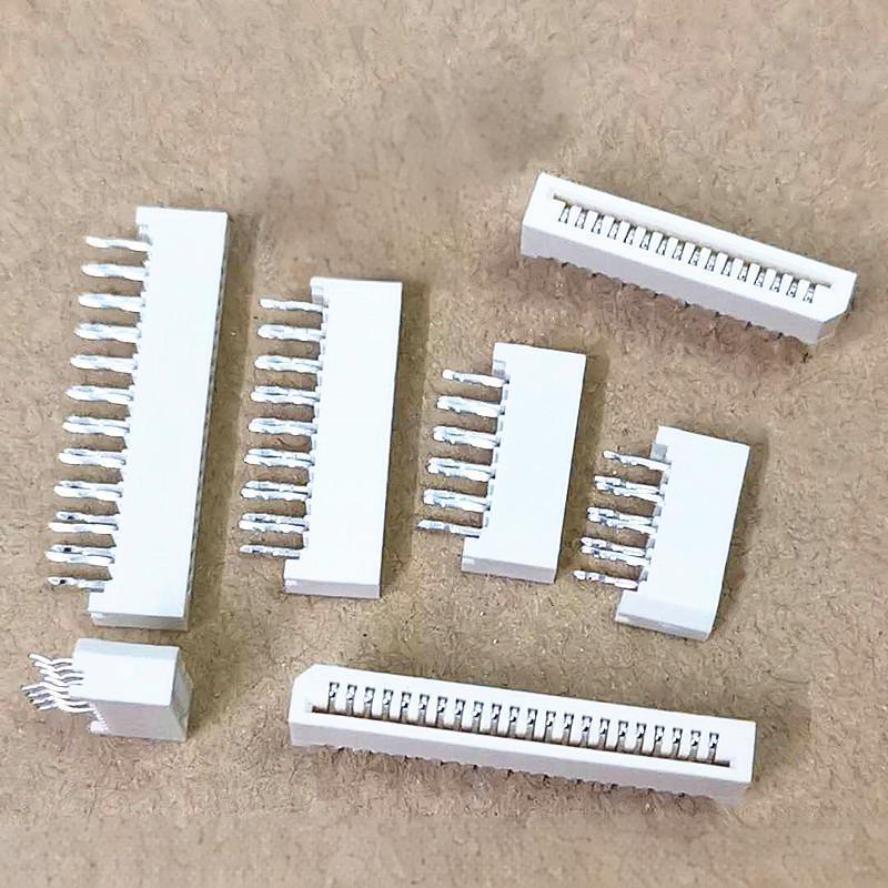 5PCS 1.0mm Pitch Single-Sided Non-Locking FFC/FPC Cable Socket Vertical Straight Pin Connector 6P/8P/10P~30P
