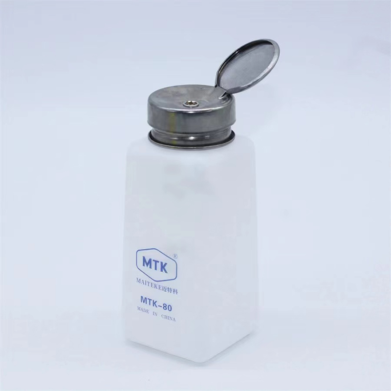 120ML 180ML 250ML Alcohol Bottle With Stainless Steel Cap Mobile Phone Maintenance Cleaning Anti Static Liquid Plastic Container