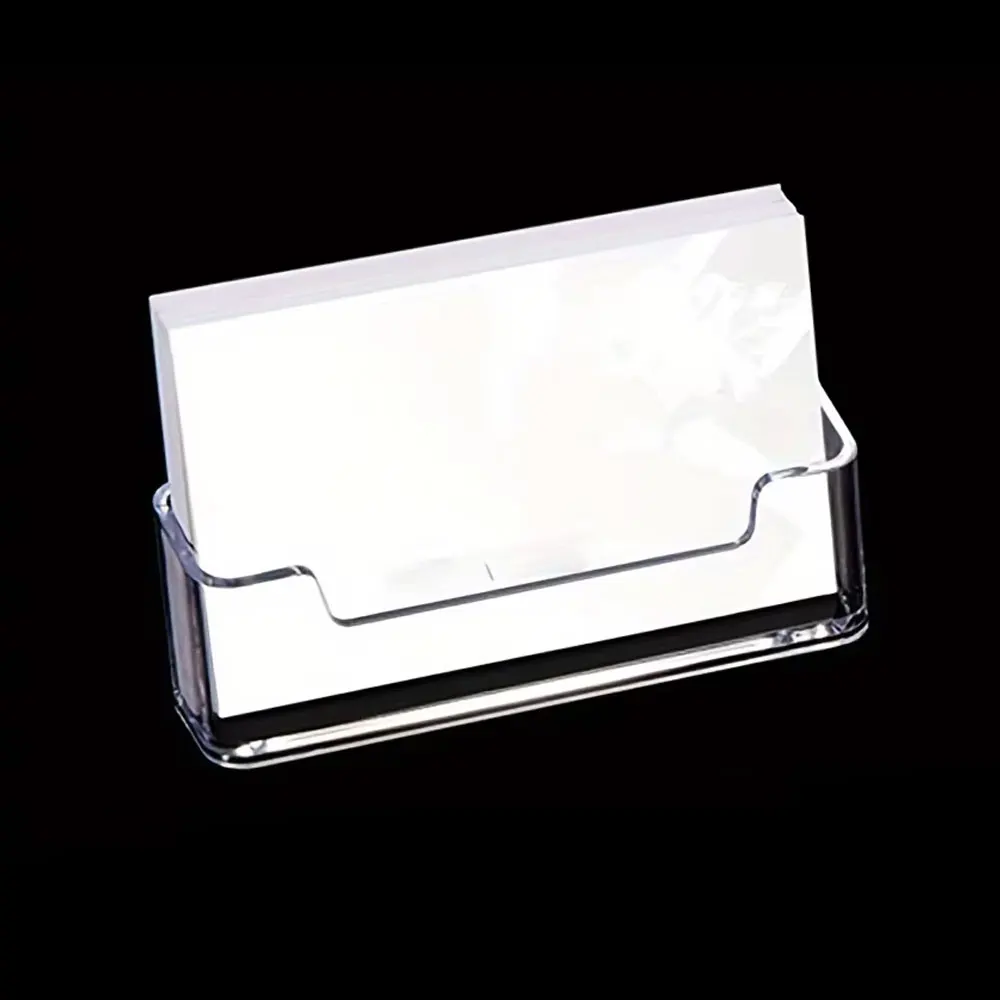 Porta biglietti da visita in plastica trasparente, espositore per biglietti da visita in acrilico, biglietti da visita 30-40