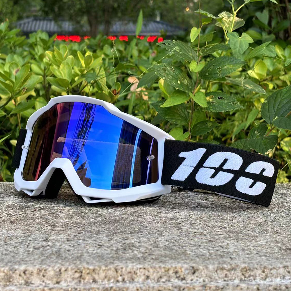 Gafas de Motocross para motocicleta, casco todoterreno MX, Dirt Bike, ATV, esquí, deportes al aire libre, Scooter de vidrio, máscara de gafas, 100
