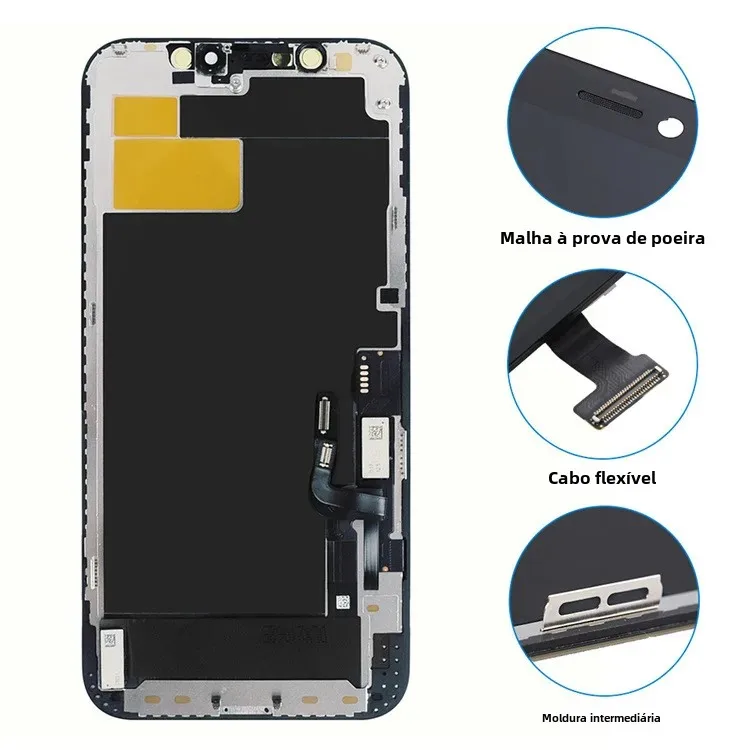 Nova tela oled para iphone x xr xs max 11 12 pro max display lcd para iphone 7 8 plus xs 11 incell suporte de tela toque 3d verdadeiro