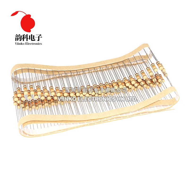 100 Uds 1/2W resistencia de película de carbono 0,5 W 5% 1R - 10M 0R 10R 100R 220R 330R 1K 2,2K 4,7K 10K 22K 47K 100K 1M 0 10 100 220 330 ohmios