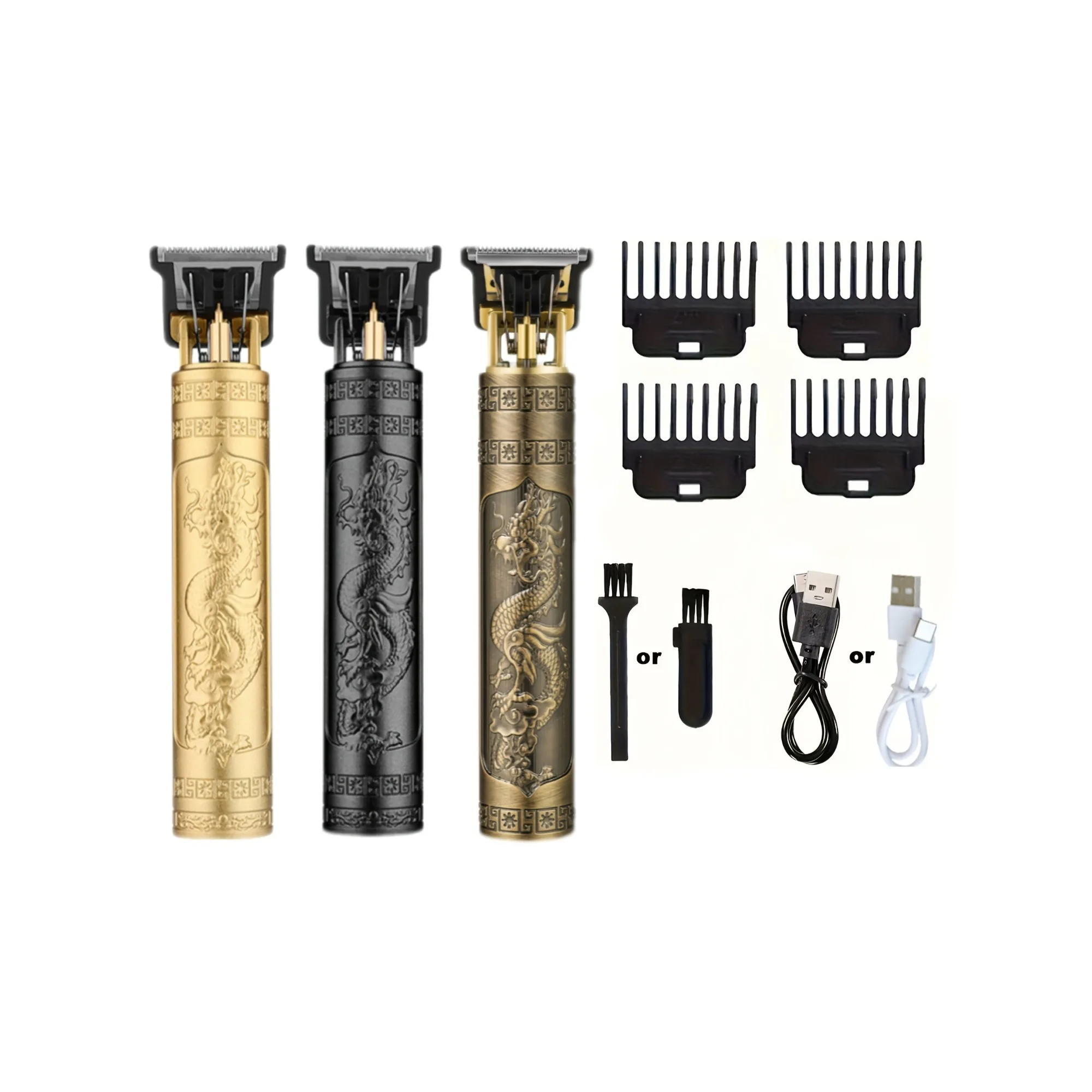 2025 T9 HairClipper Beard Shaving Body Hair Trimmer Clippers Electric Machine Men Haircut Machine 0mm Barber ShaverDragon Carved