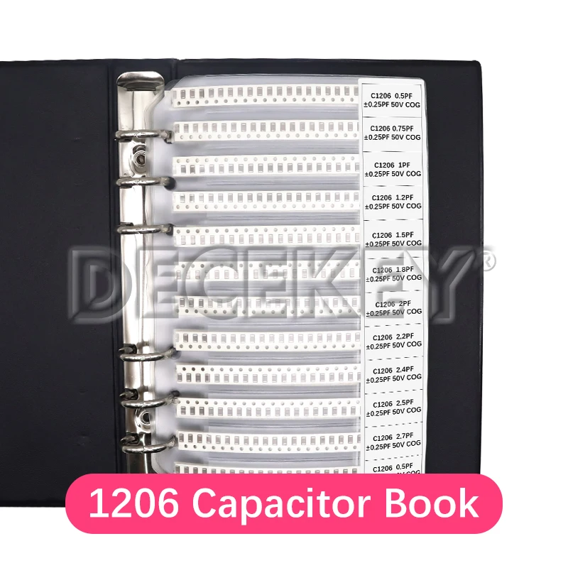 0201 0402 0603 0805 0402 kit de condensadores de Chip SMD libro de muestra de condensadores 38 ~ 92 valores 950 Uds ~ 4600 Uds 10uf 10nf 10pf 1nf 10nf 100nf